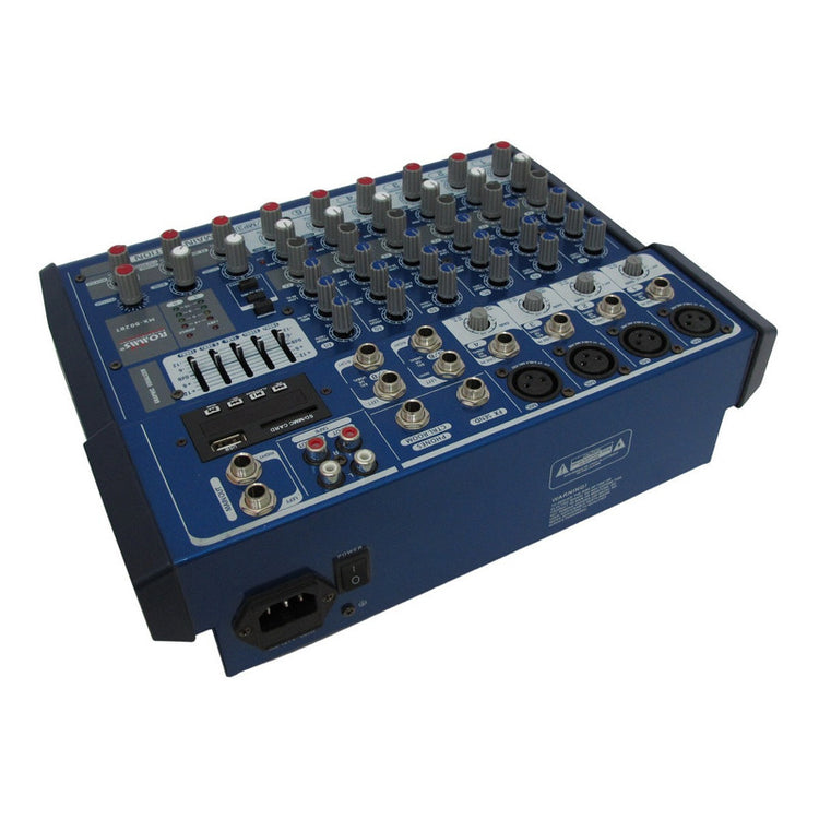 Mezcladora Romms 8ch. Usb/sd/bt/fx Mod. Mx-802bt