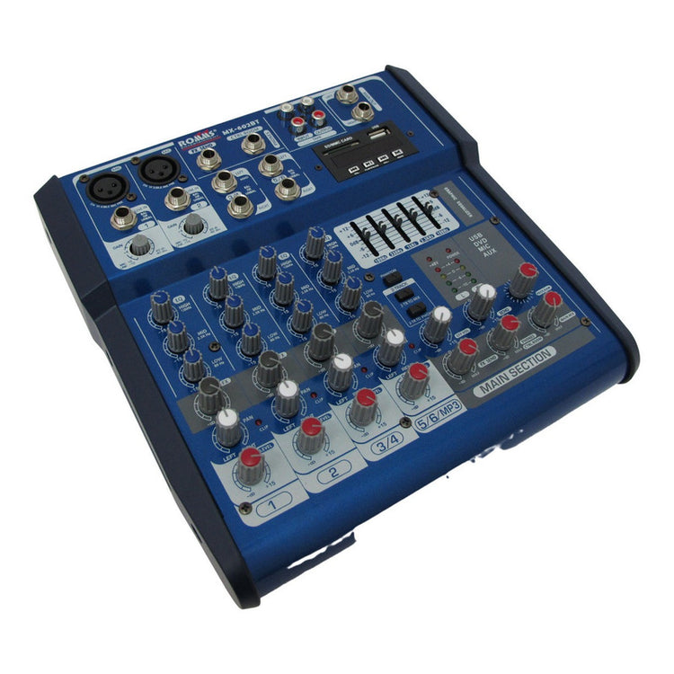 Mezcladora Romms 6 canales USB MX-602BT