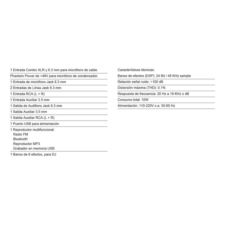 Mezcladora Backstage Mixtool MT-4UHF