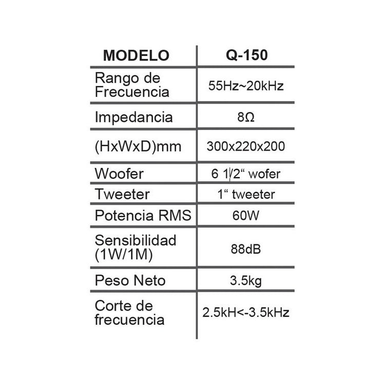 Bafle pasivo de montaje QMC-150