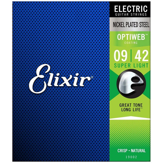 Encordadura guitarra eléctrica Elixir OW (.009-.046) super light 19002