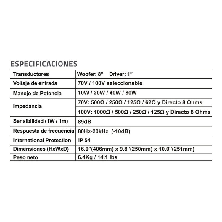 Bafle weatherproof QMC-275WP