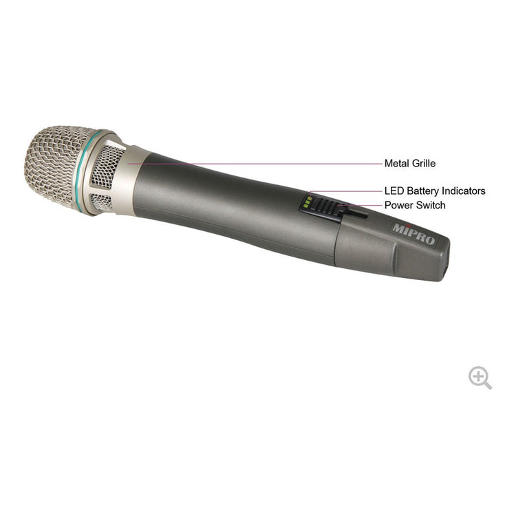 Mipro, Act-24hc, Mic. Mano Recargable 2.4 Ghz